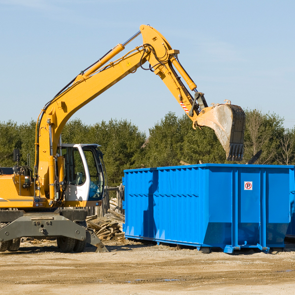 are there any restrictions on where a residential dumpster can be placed in Calvin WV